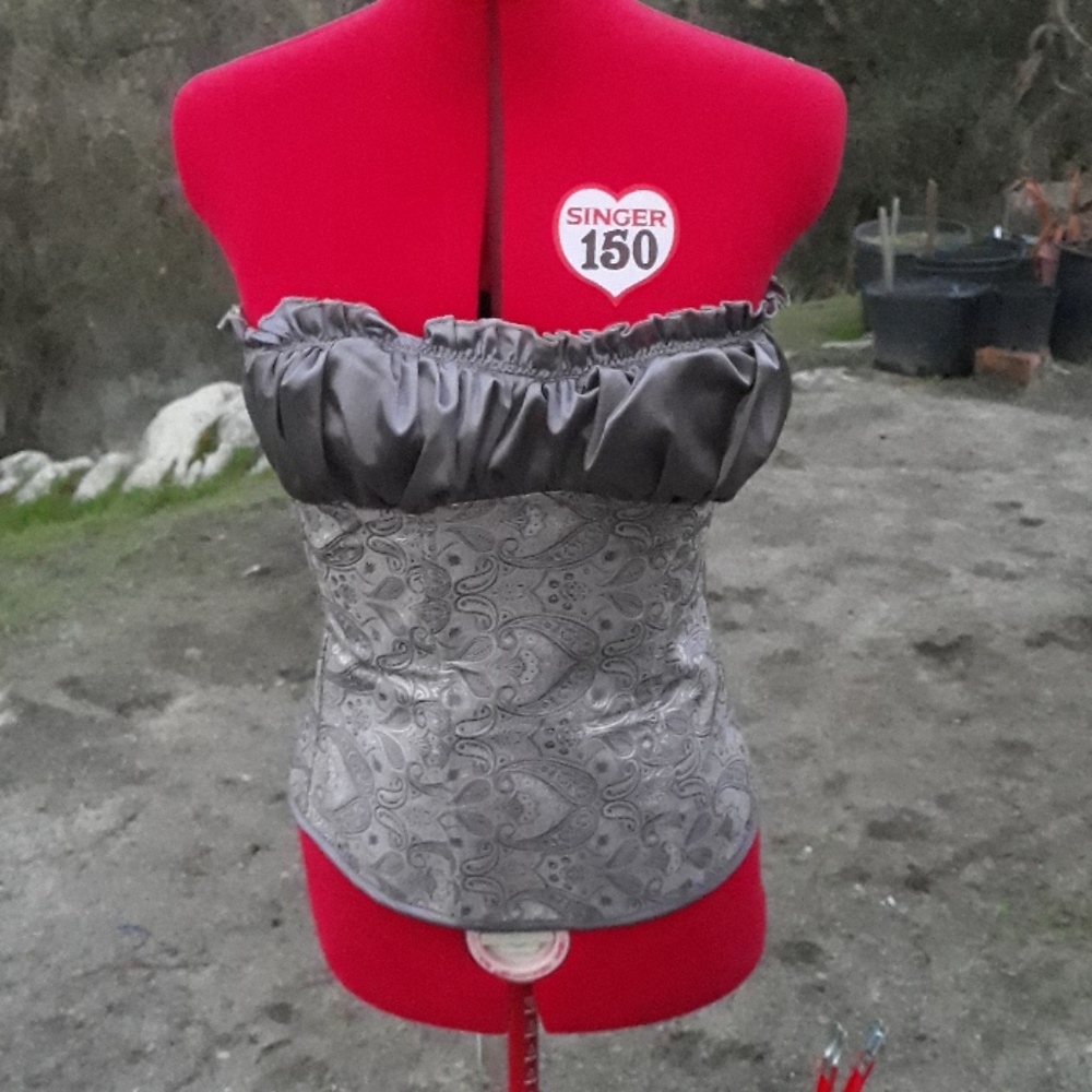 Silver corset